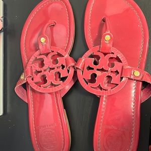 Tory Burch hot pink Miller sandals
